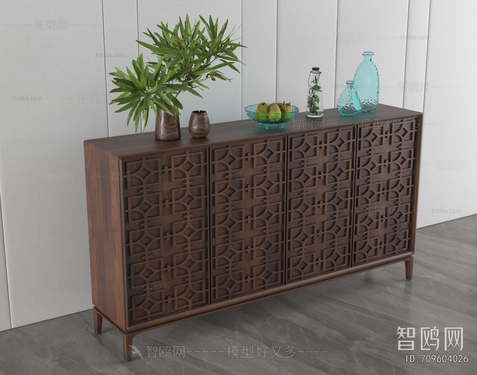 New Chinese Style Side Cabinet