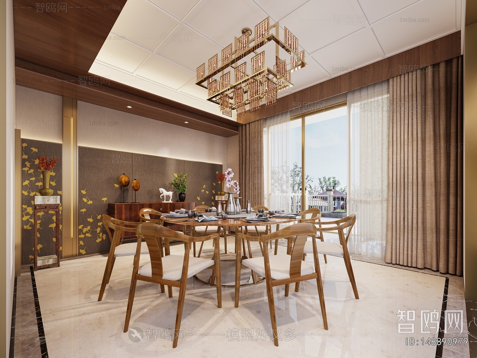 New Chinese Style Dining Room