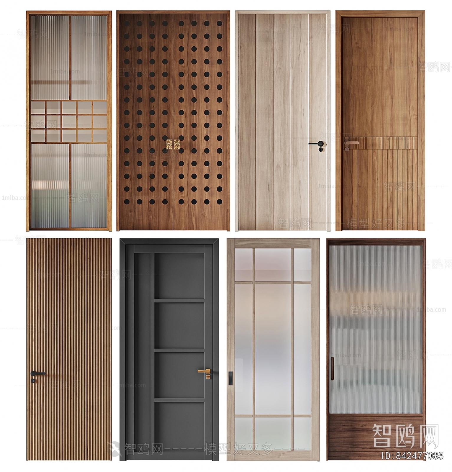 Modern Solid Wood Door