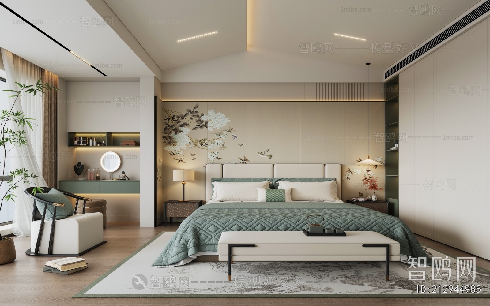 New Chinese Style Bedroom