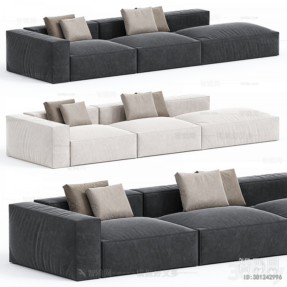 Modern Three-seat Sofa