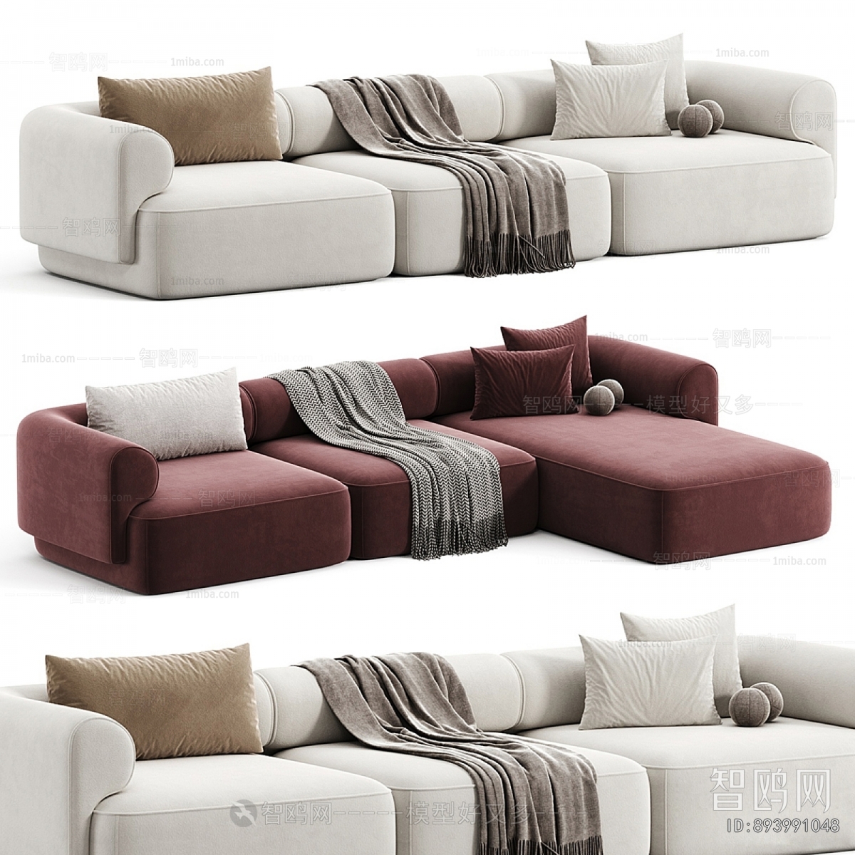 Modern Three-seat Sofa