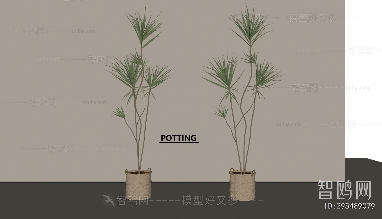 Modern Ground Green Plant Potted Plants