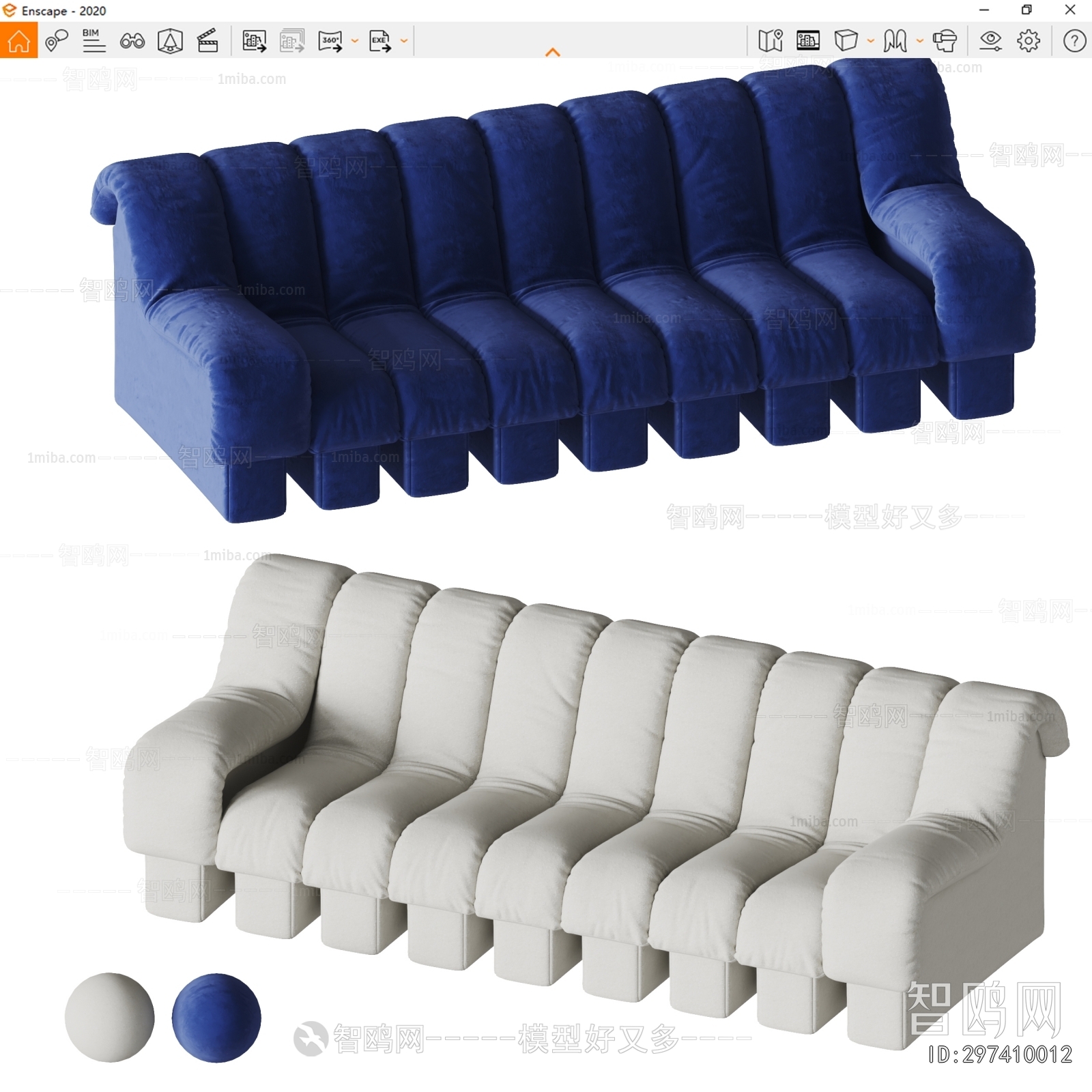 Modern Multi Person Sofa