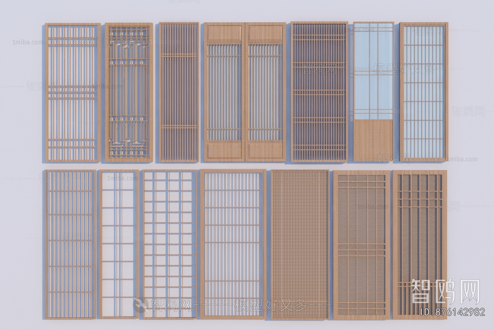 New Chinese Style Wooden Screen Partition