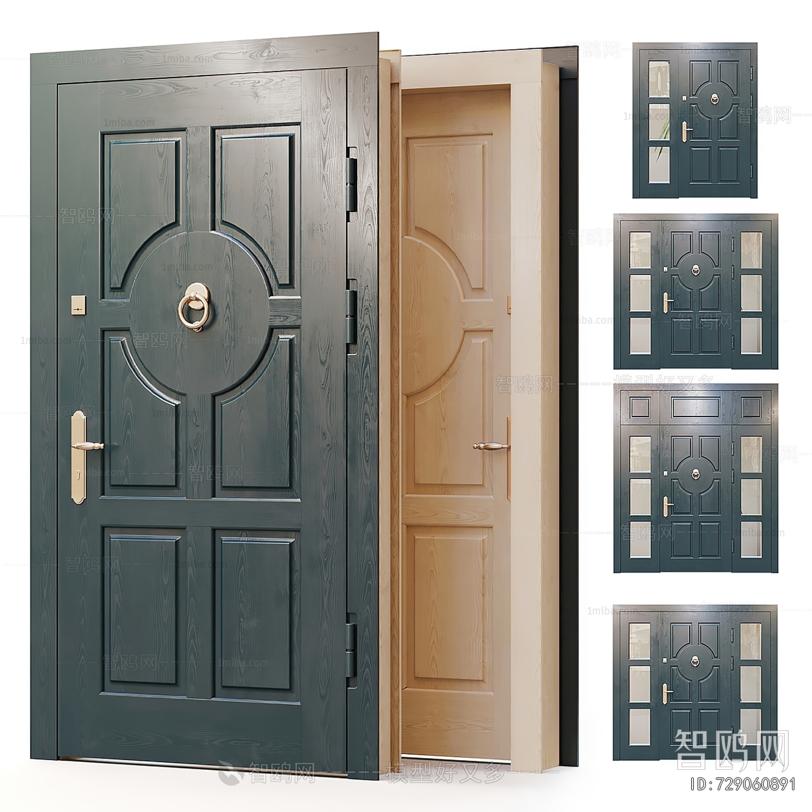 Simple European Style Entrance Door