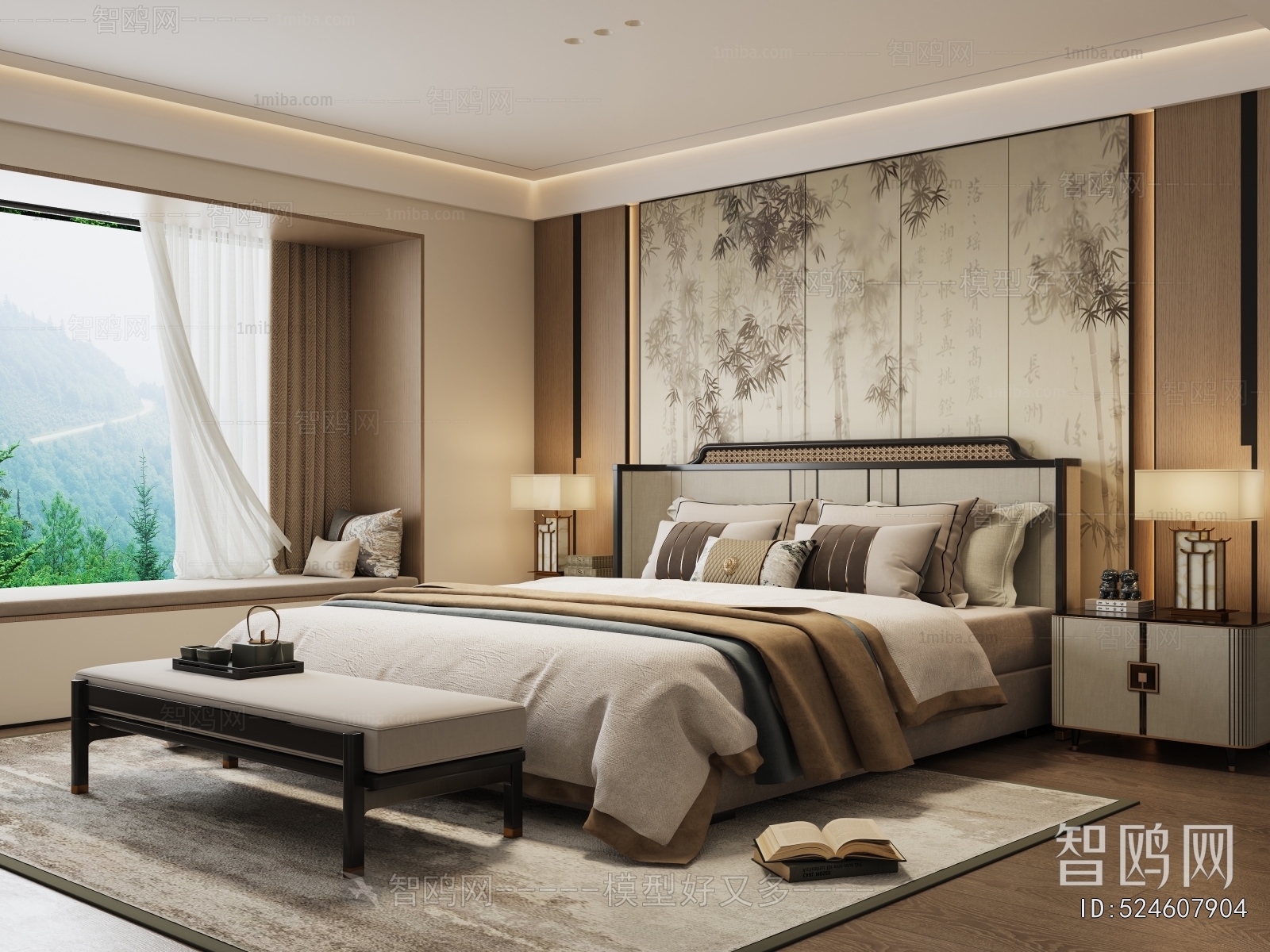 New Chinese Style Bedroom