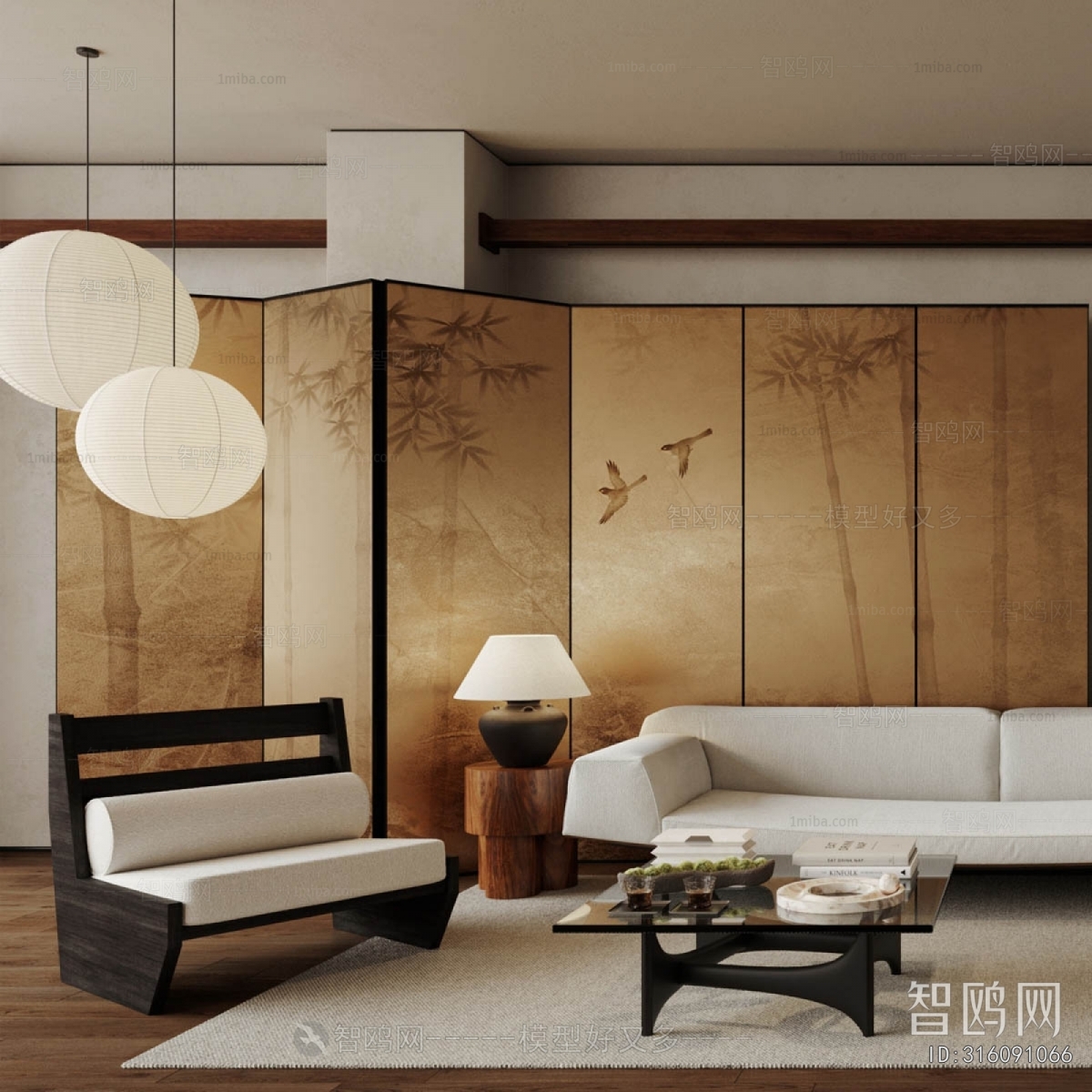 Wabi-sabi Style A Living Room