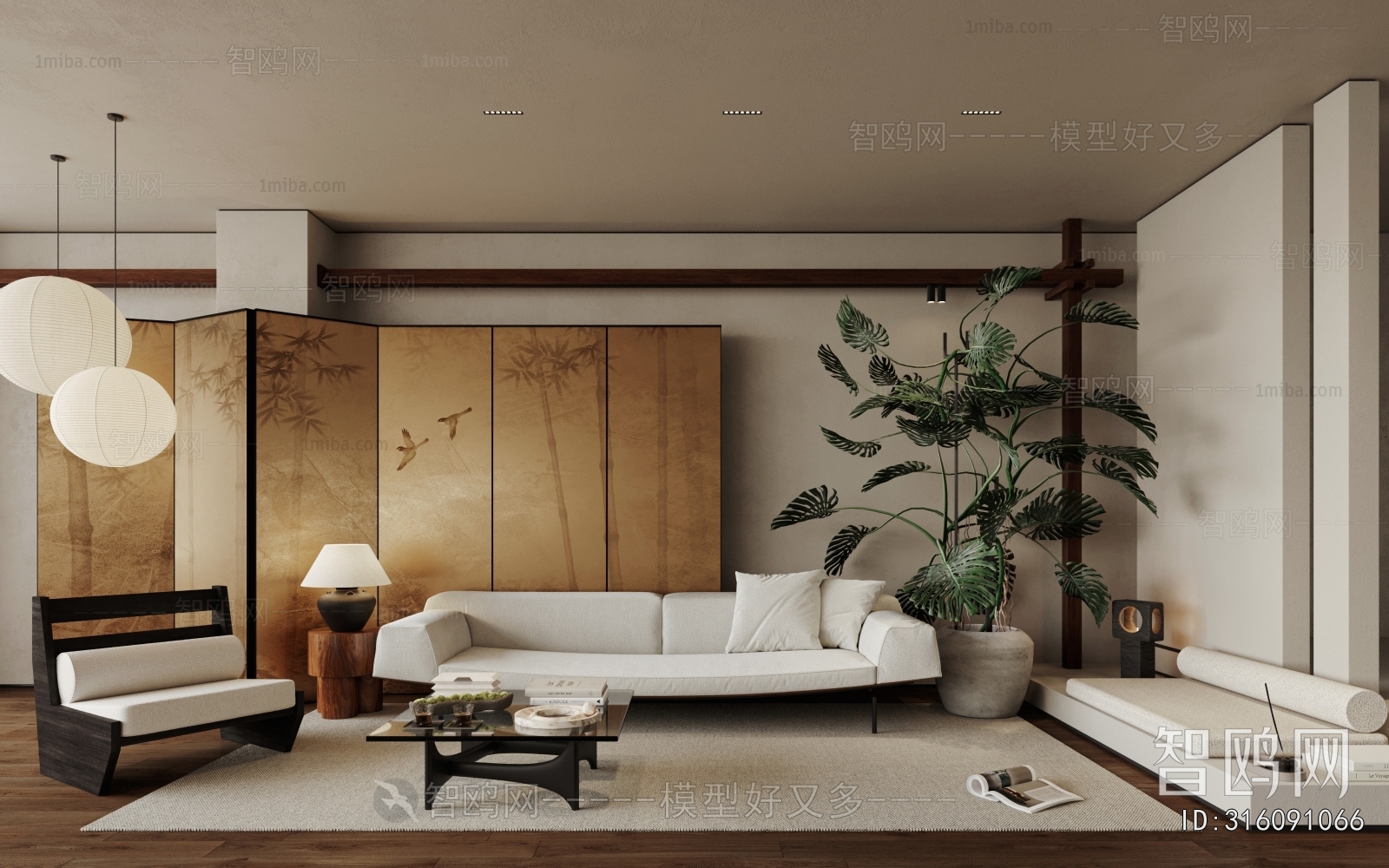 Wabi-sabi Style A Living Room