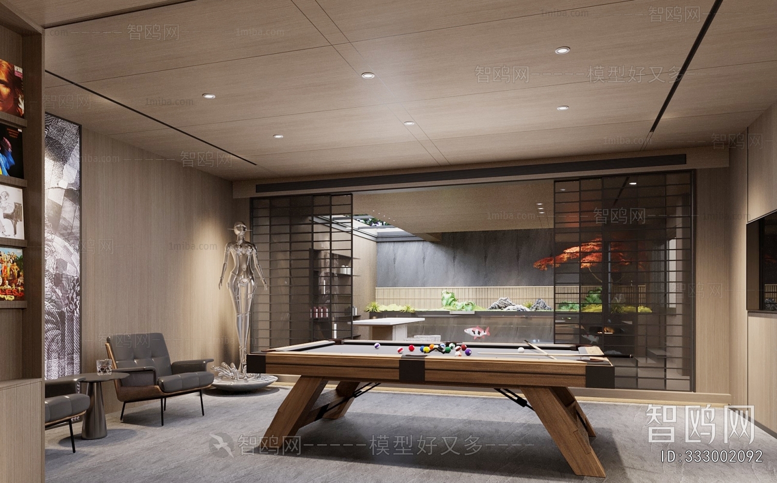 Modern Billiards Room