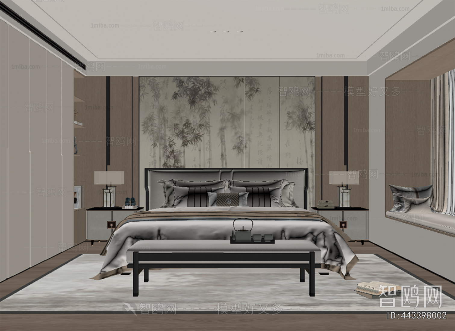 New Chinese Style Bedroom