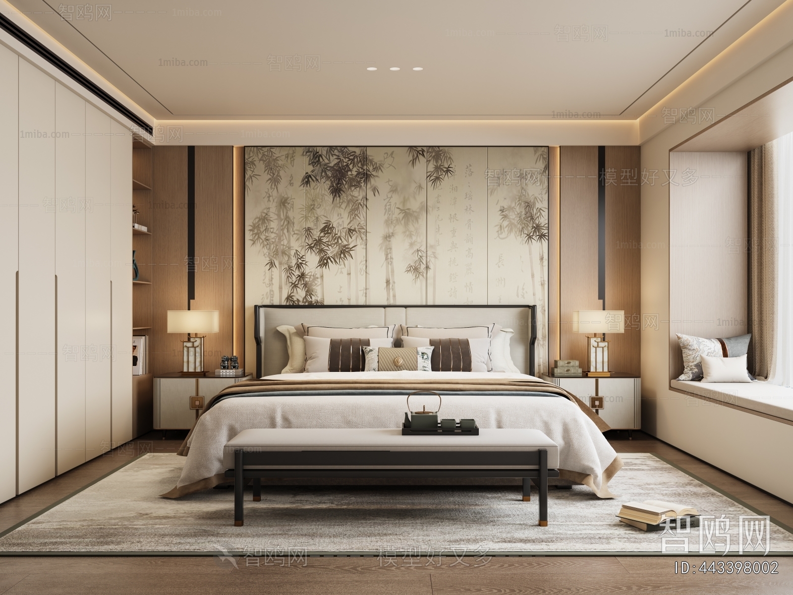 New Chinese Style Bedroom