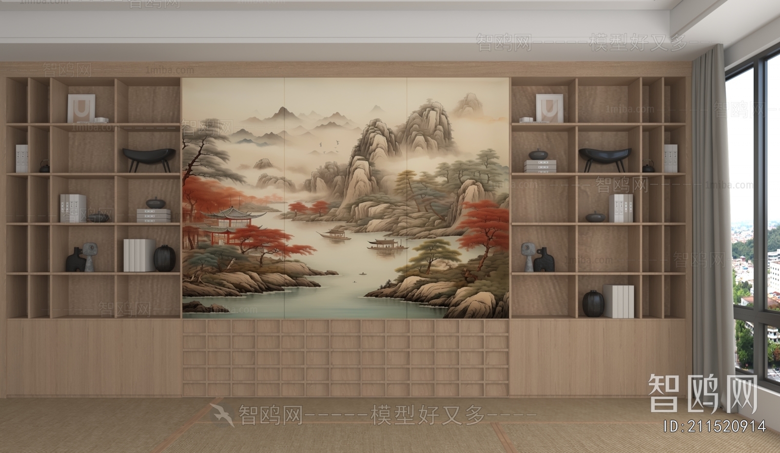 New Chinese Style Bookcase