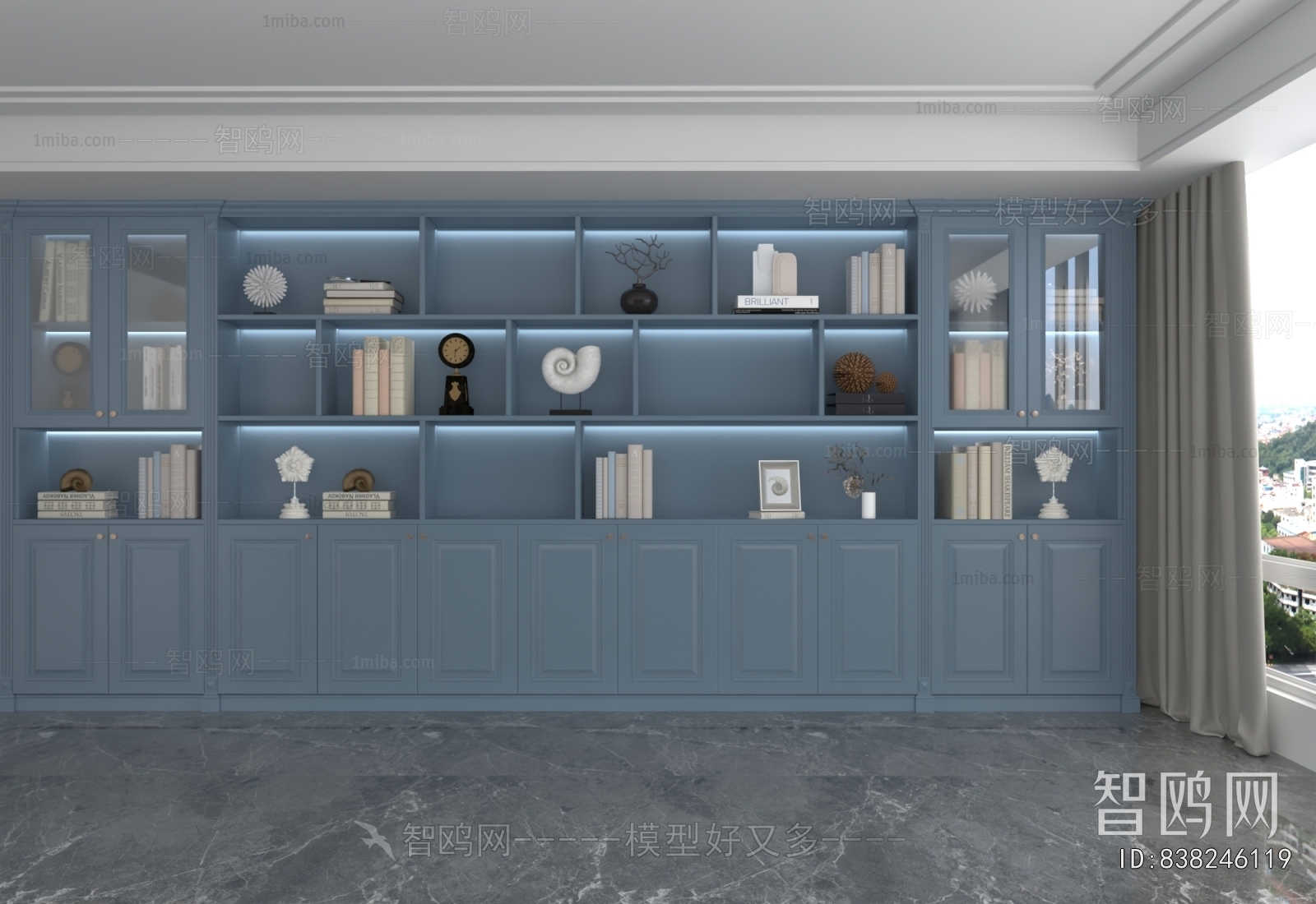 Simple European Style Bookcase