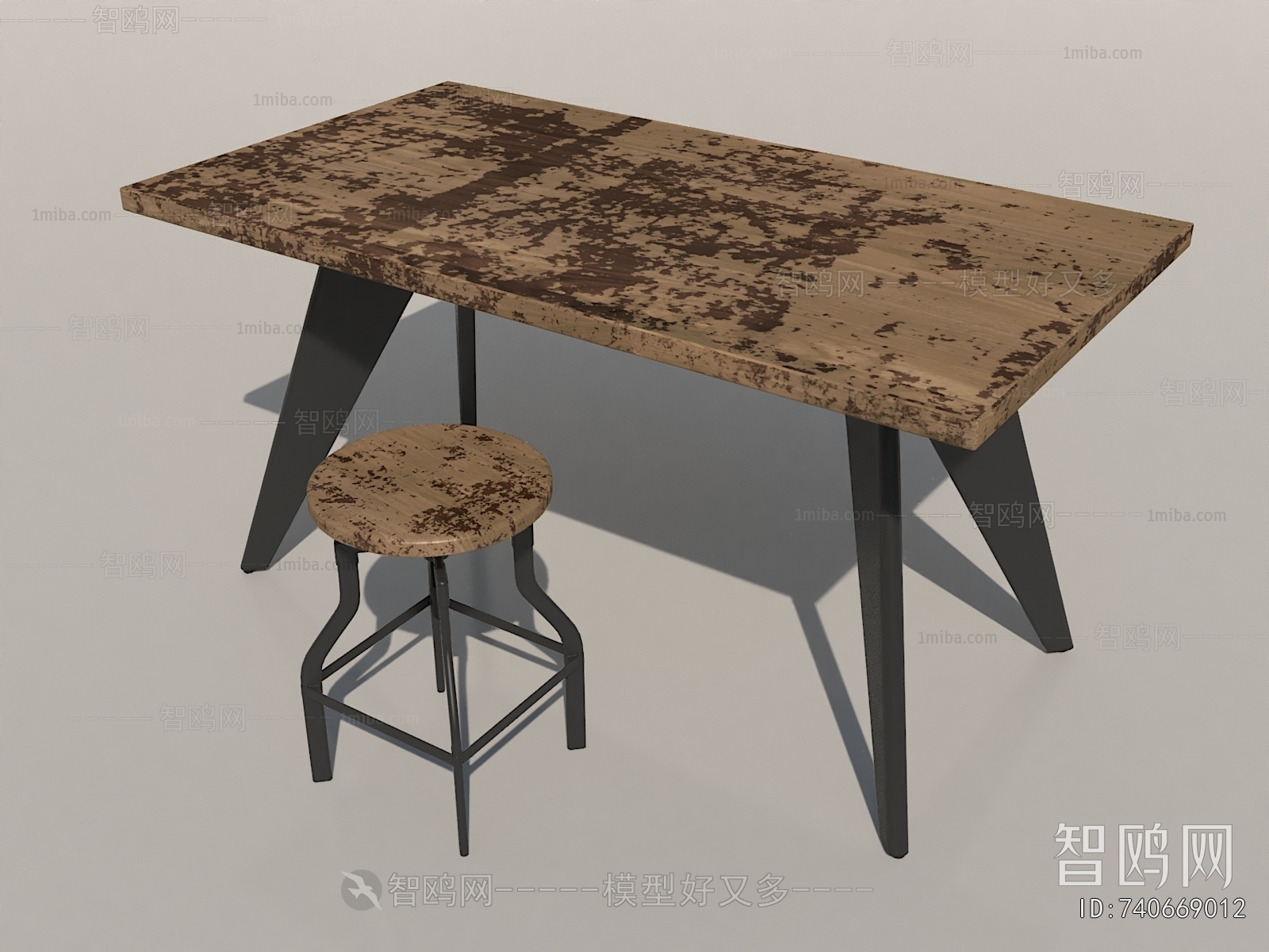 Wabi-sabi Style Leisure Table And Chair