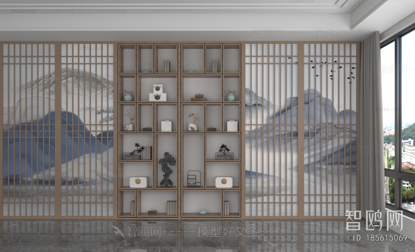 New Chinese Style Bookcase