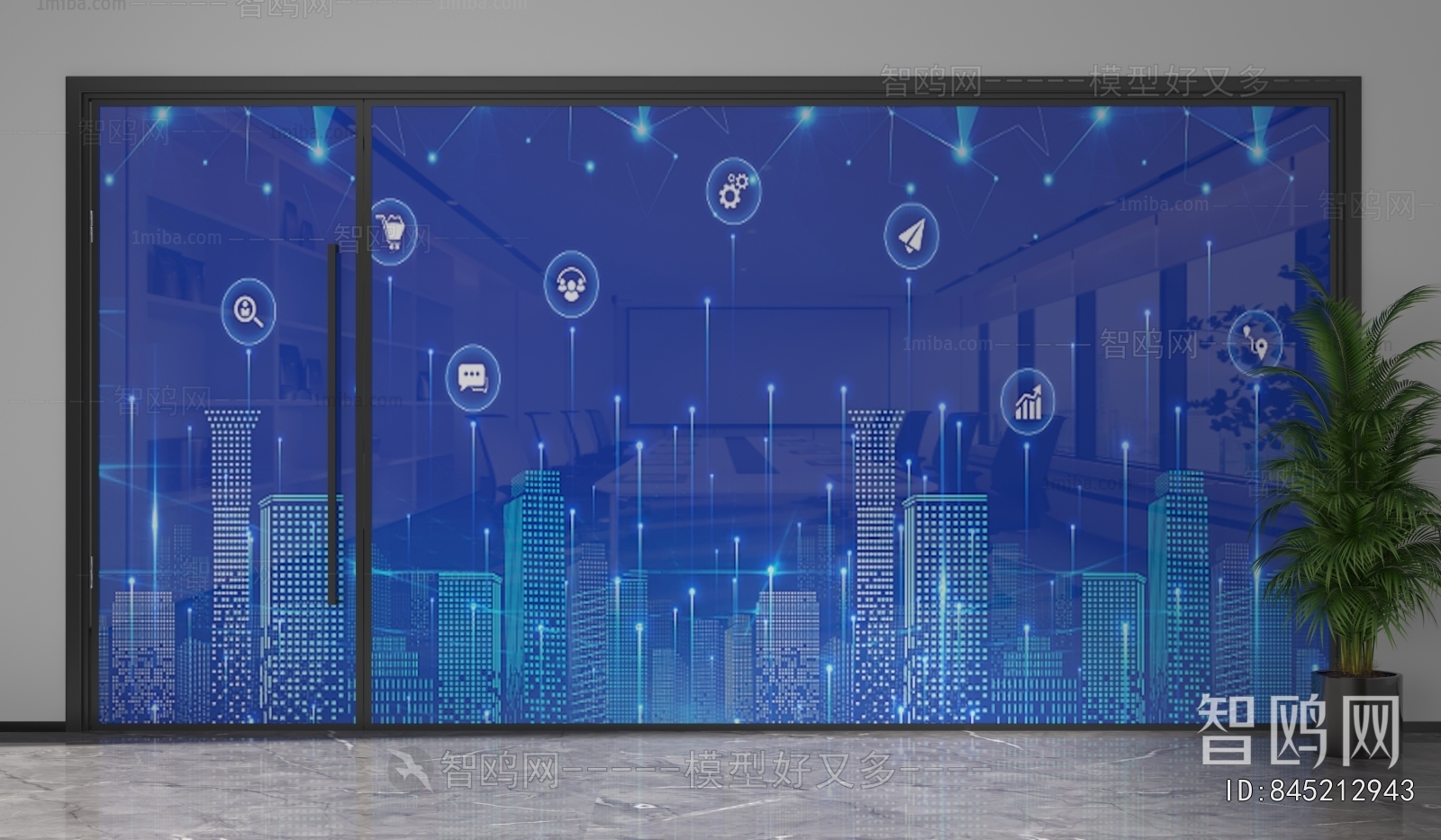 Modern Glass Screen Partition