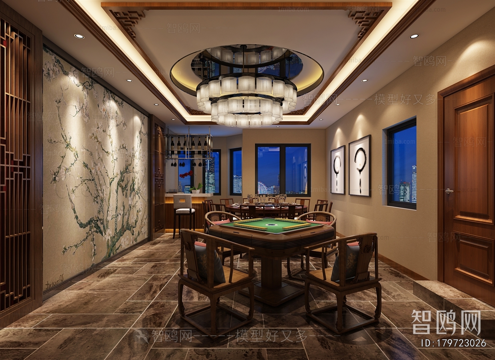 New Chinese Style Chess And Card Room