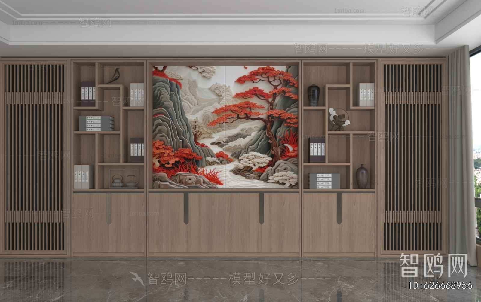 New Chinese Style Bookcase