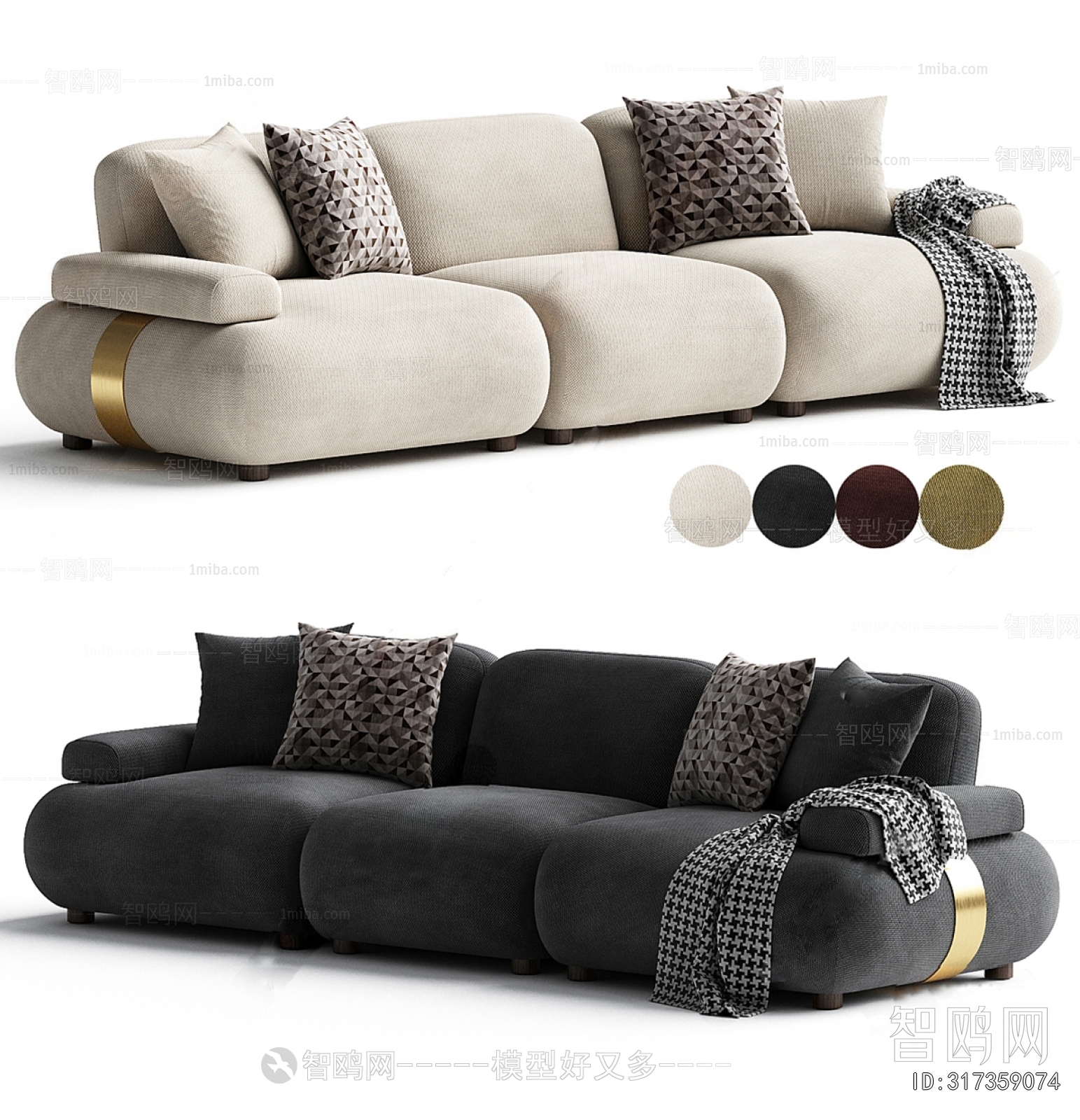 Modern Three-seat Sofa