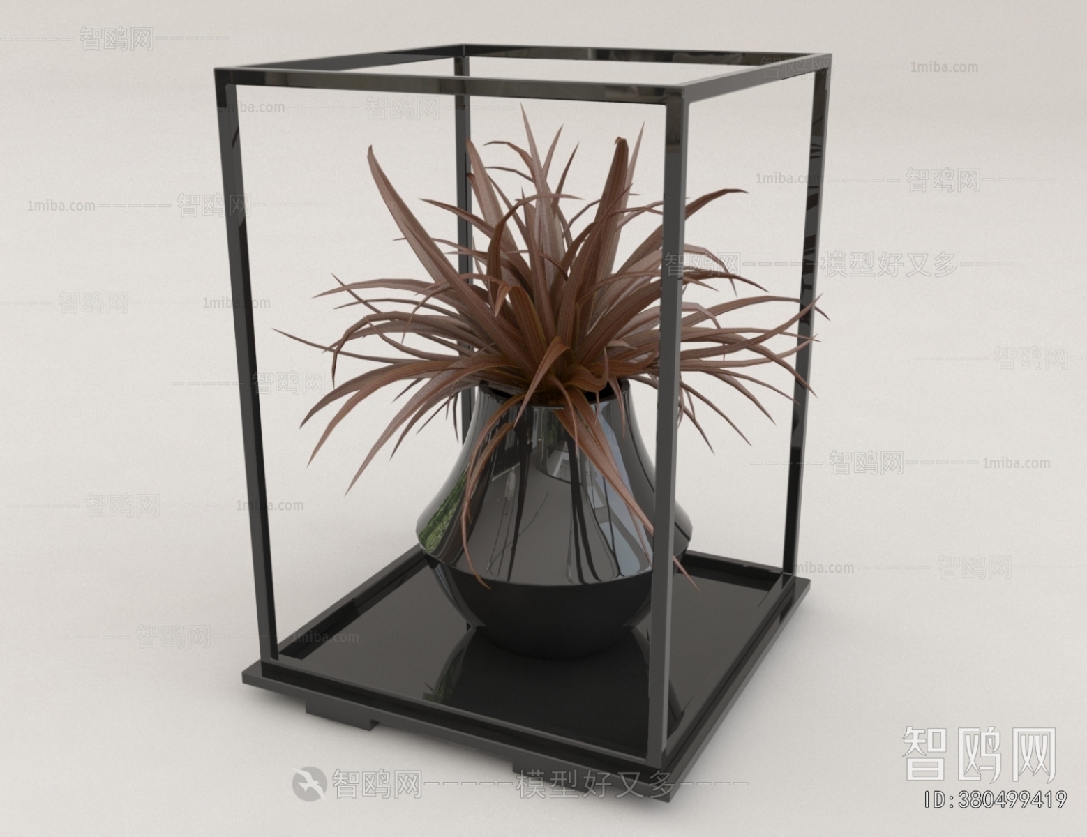 Modern Potted Green Plant