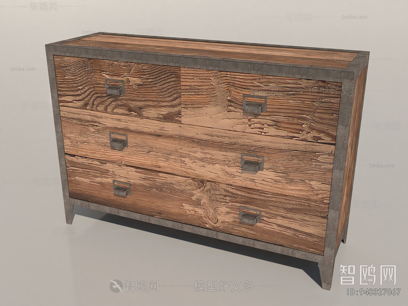 Wabi-sabi Style Side Cabinet