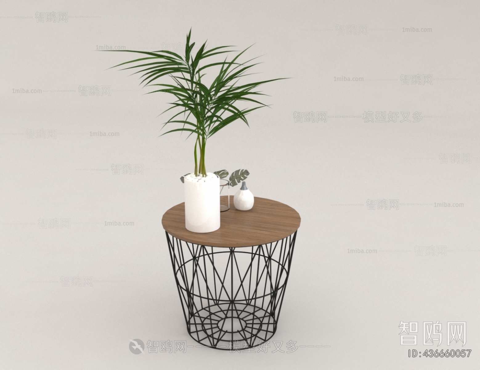 Modern Potted Green Plant