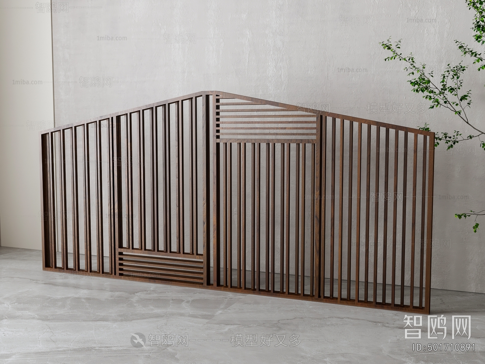 New Chinese Style Wooden Screen Partition