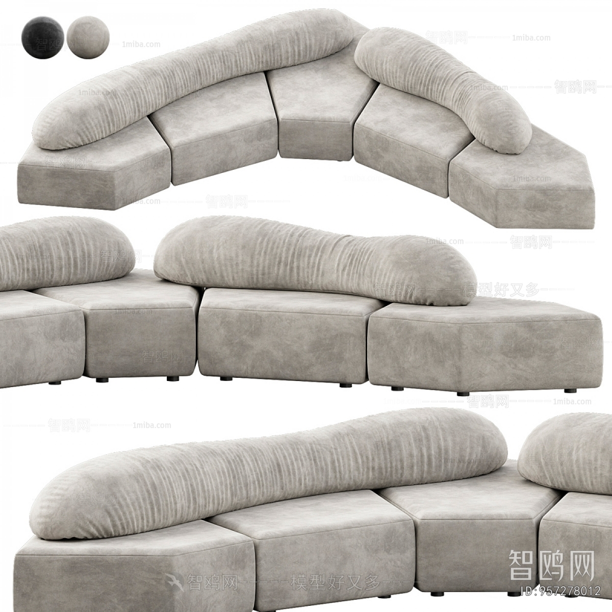 Modern Curved Sofa