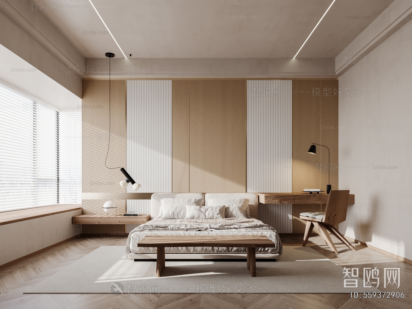 Wabi-sabi Style Bedroom