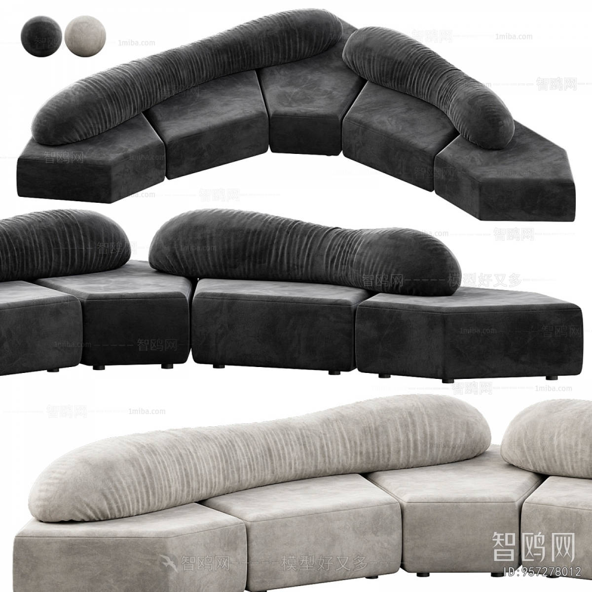 Modern Curved Sofa