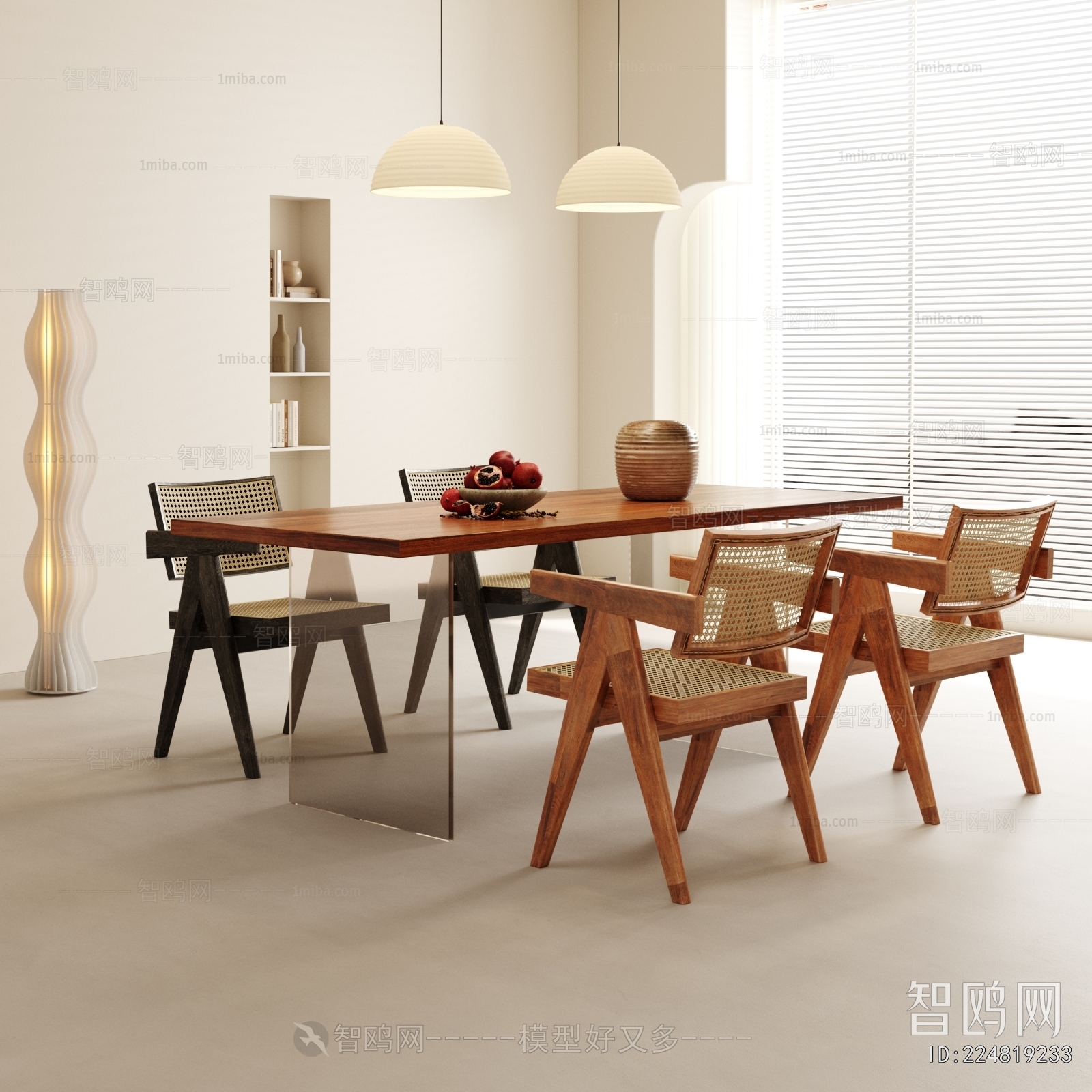 Wabi-sabi Style Dining Table And Chairs