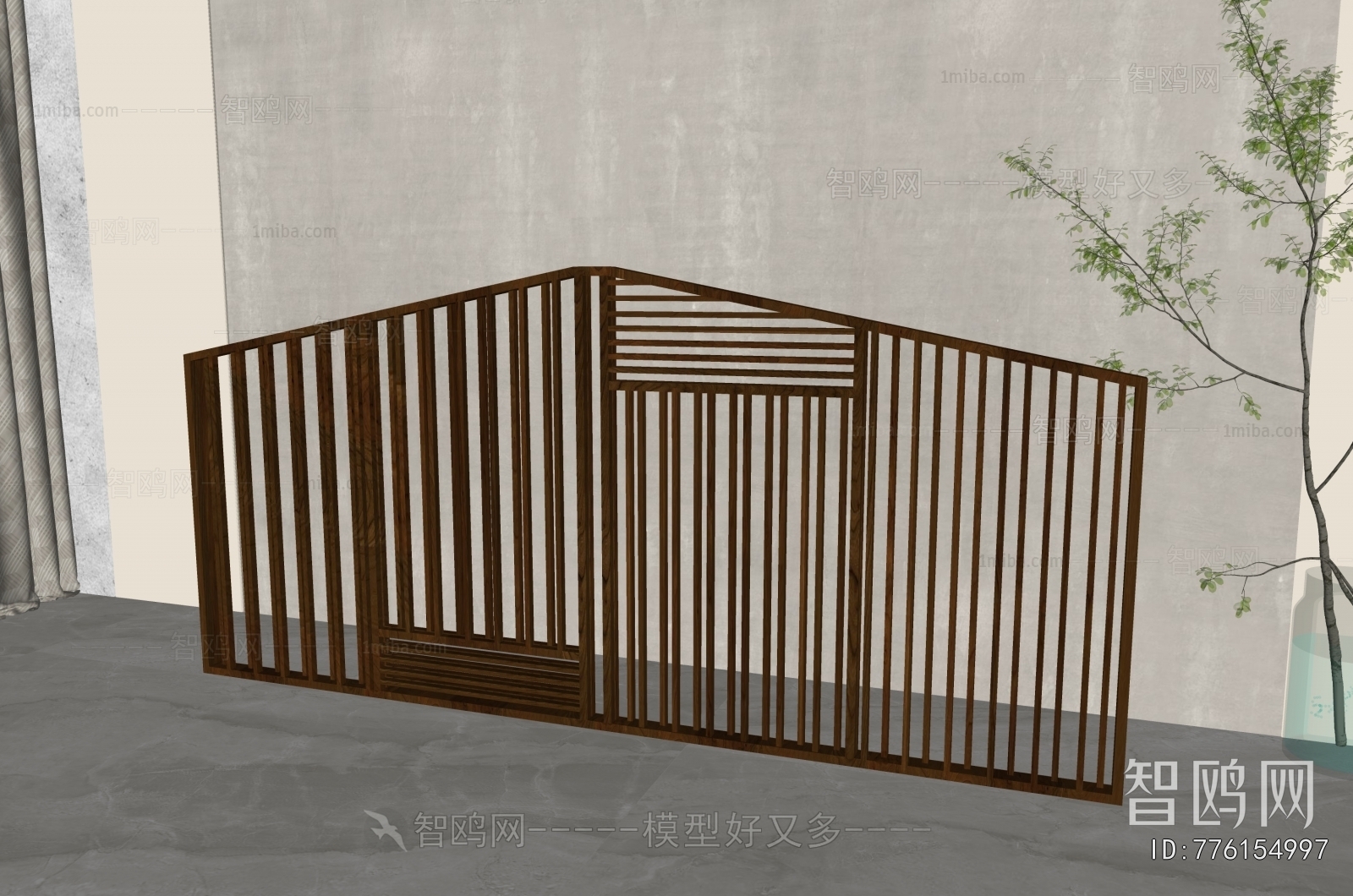 New Chinese Style Wooden Screen Partition