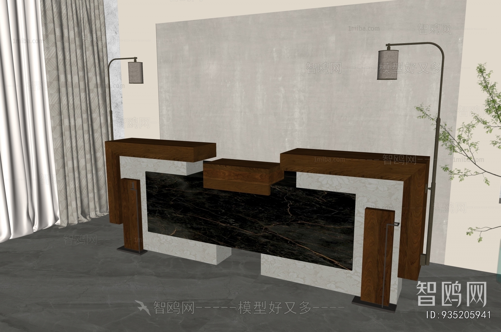 New Chinese Style Reception Desk