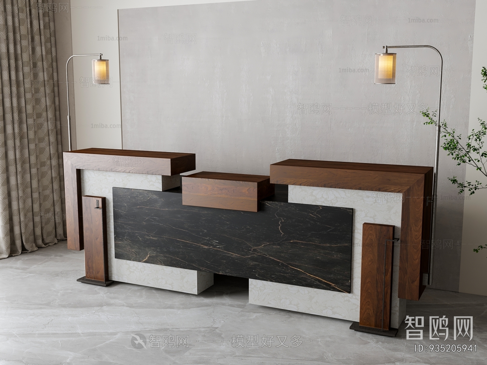 New Chinese Style Reception Desk