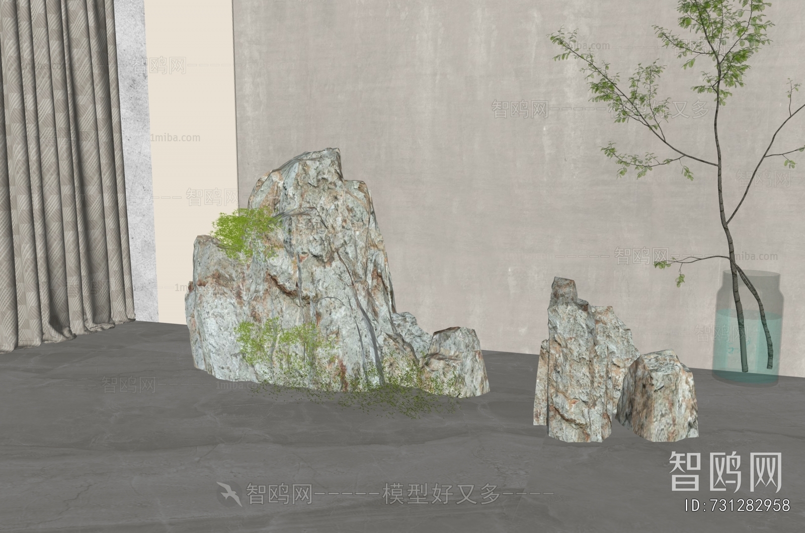 New Chinese Style Rockery Waterscape