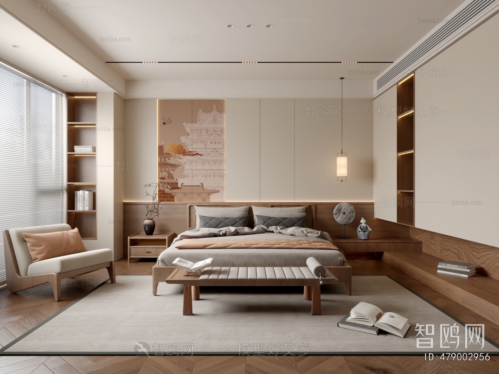 New Chinese Style Bedroom