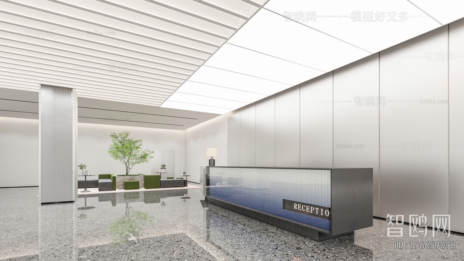 Modern Office Reception Desk