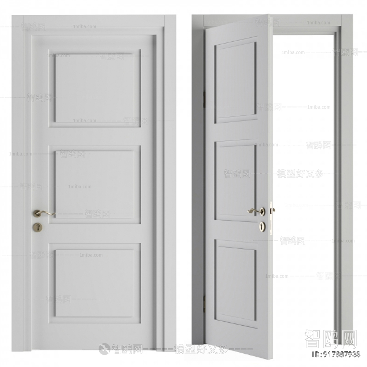 Simple European Style Single Door