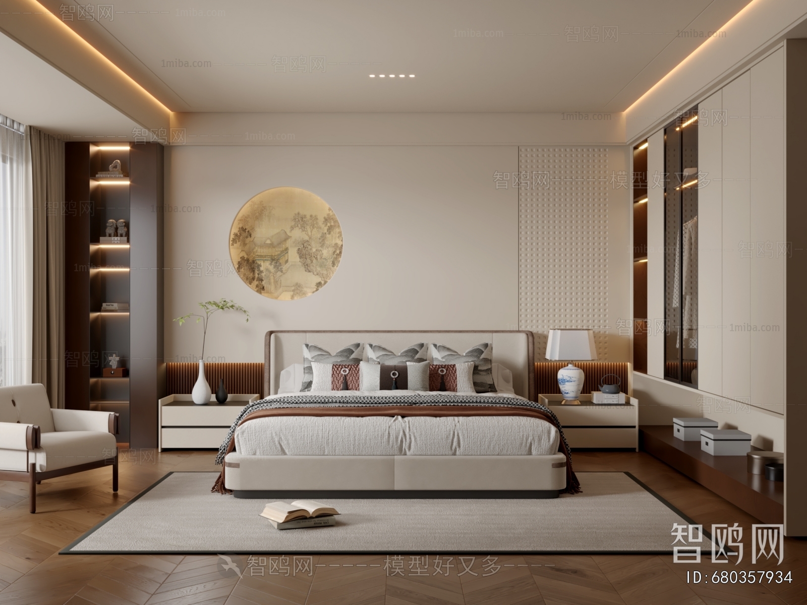 New Chinese Style Bedroom