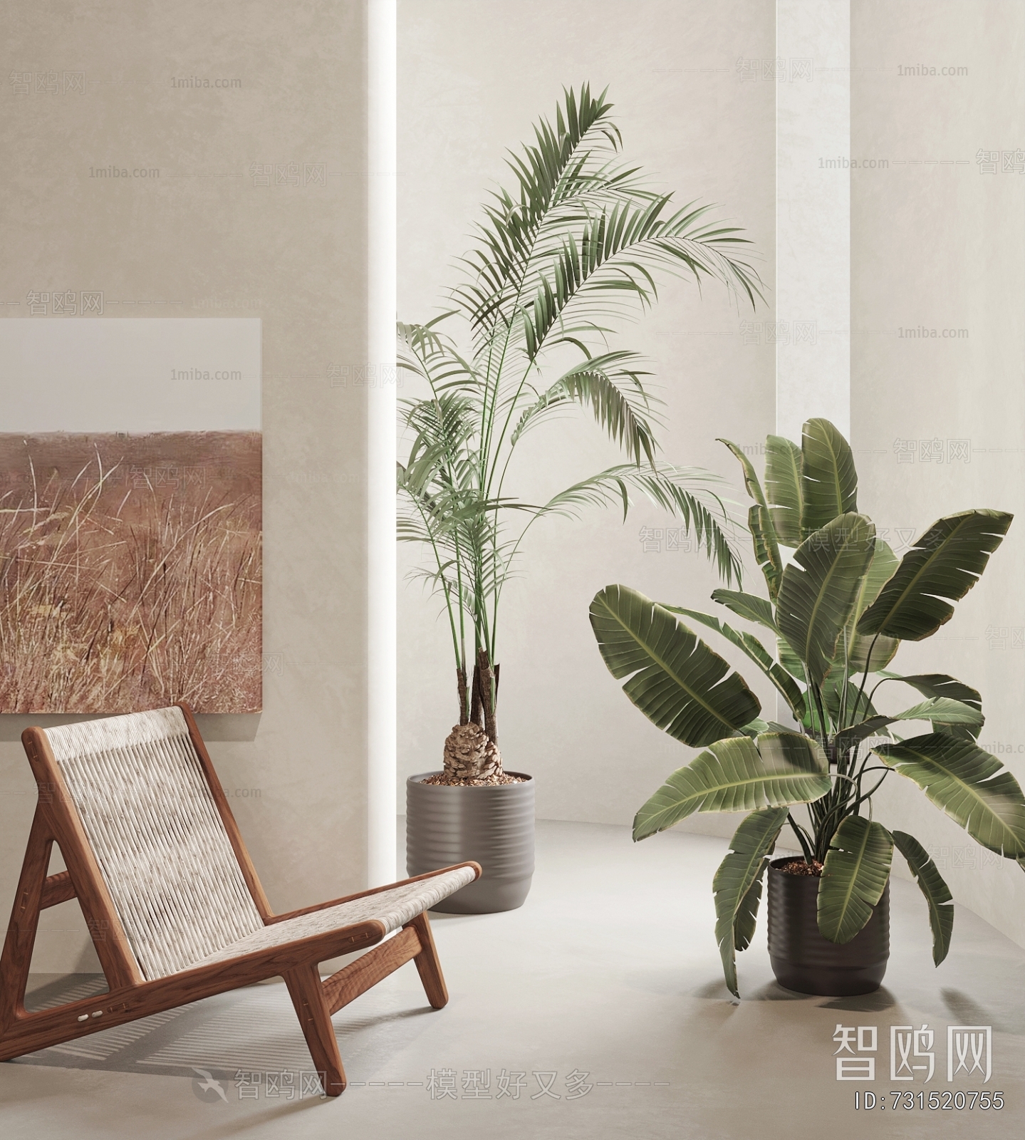 Modern Ground Green Plant Potted Plants