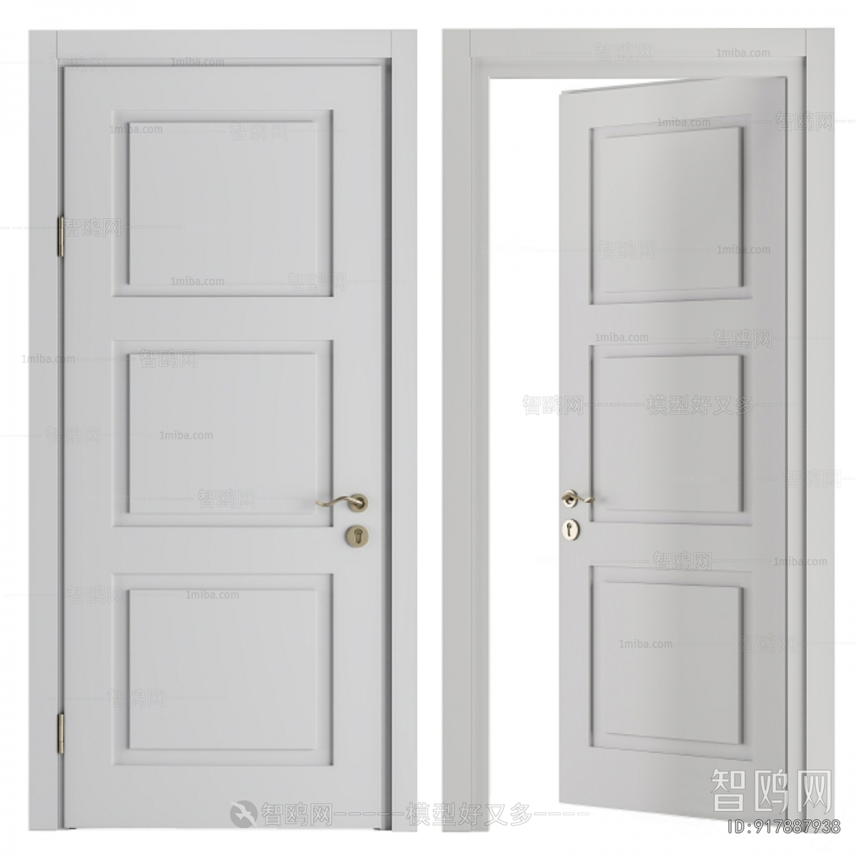 Simple European Style Single Door