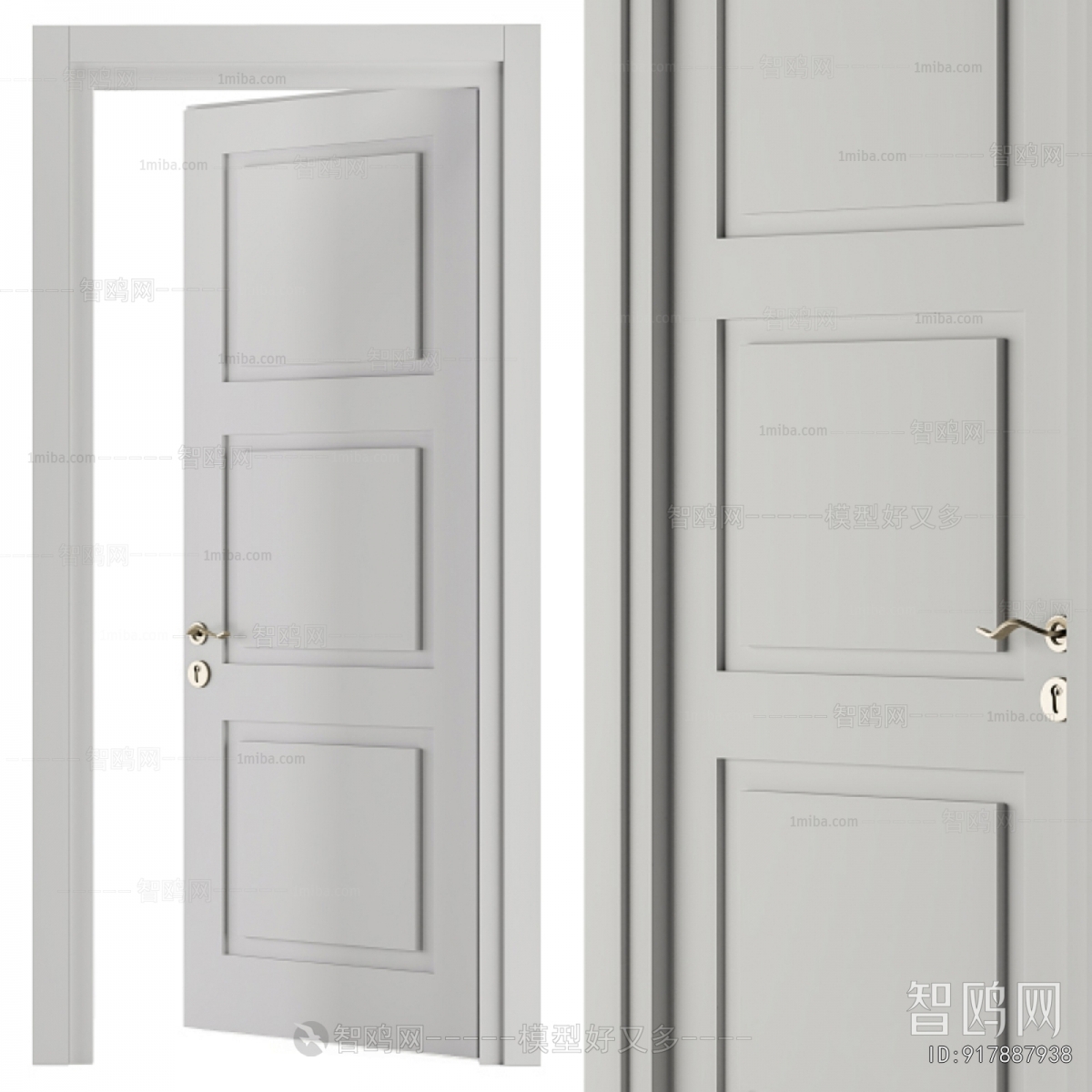 Simple European Style Single Door