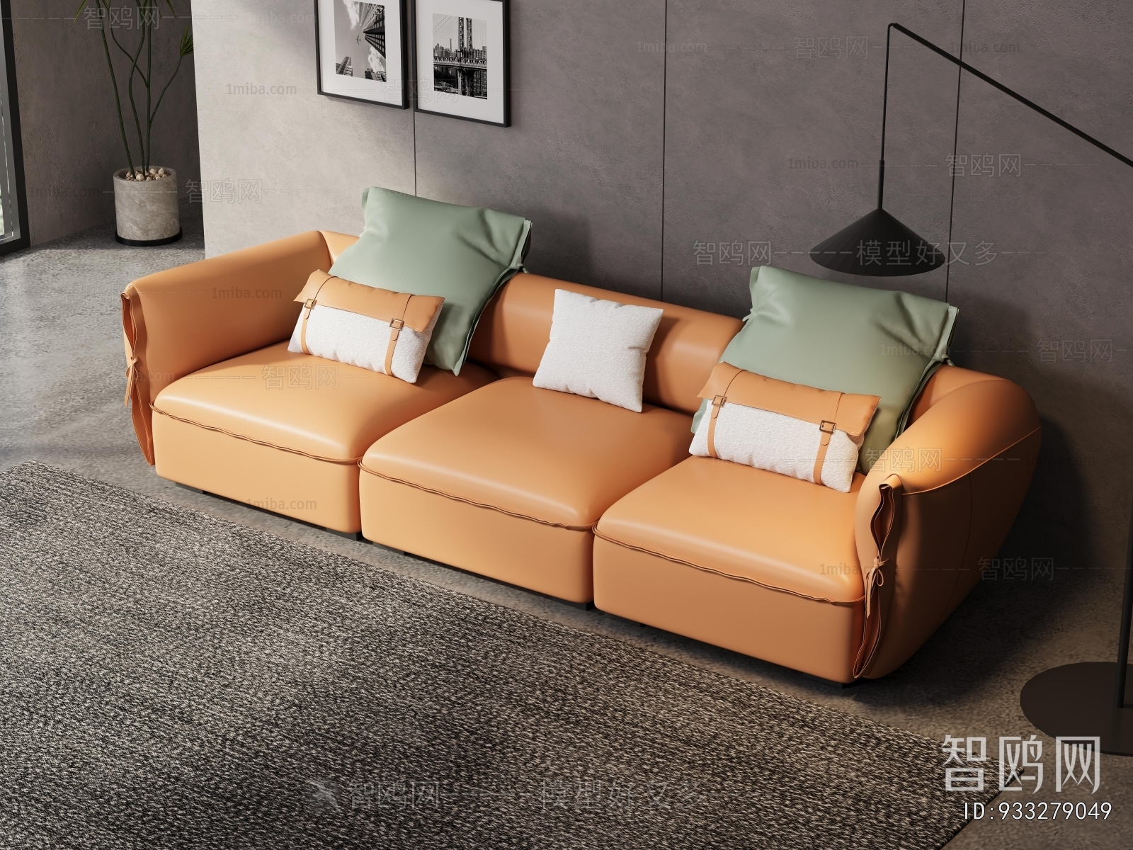 Modern Three-seat Sofa