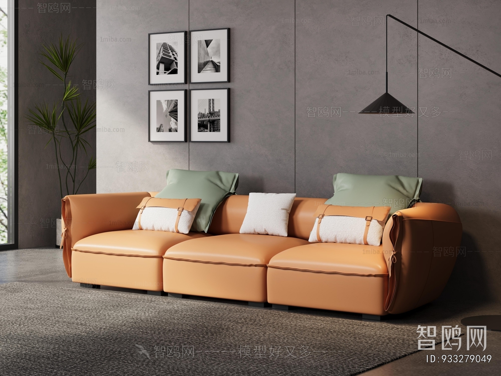 Modern Three-seat Sofa