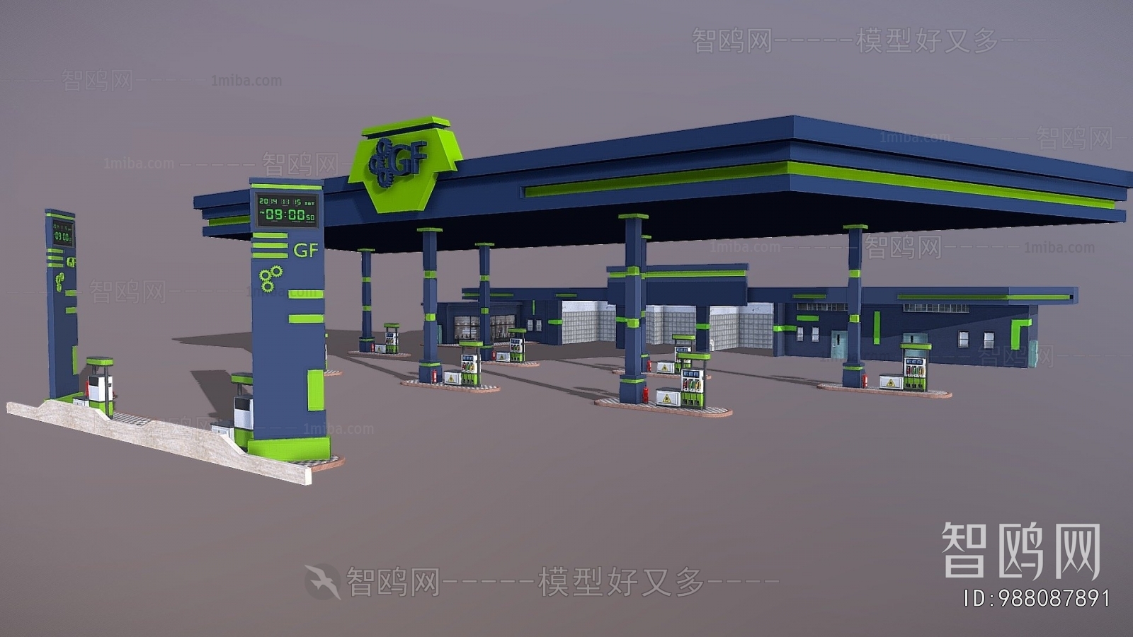 Modern Gas Station