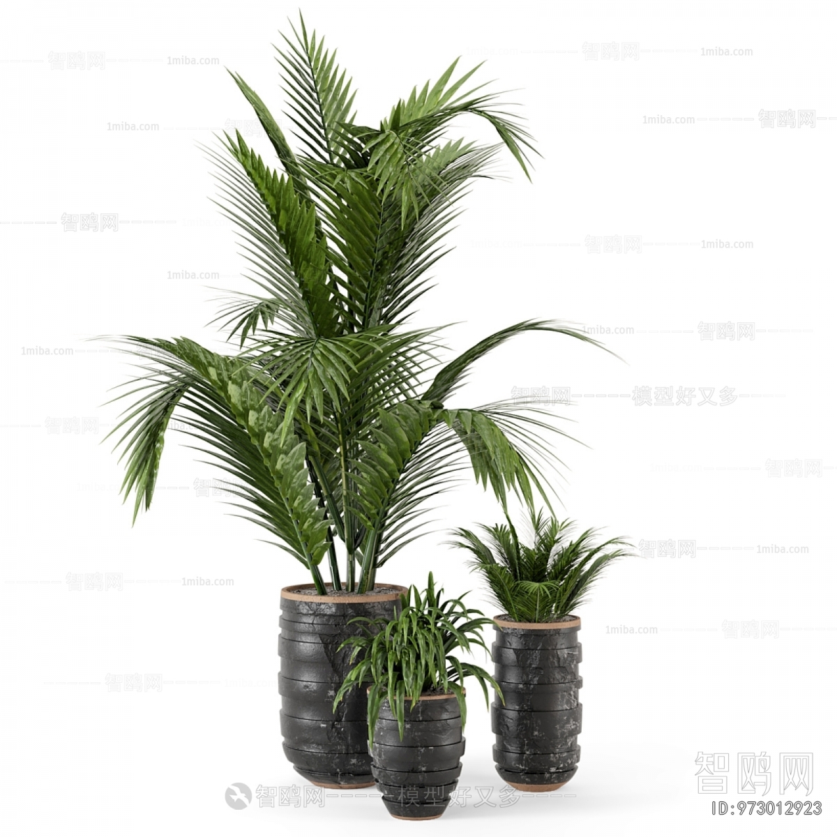 Modern Ground Green Plant Potted Plants