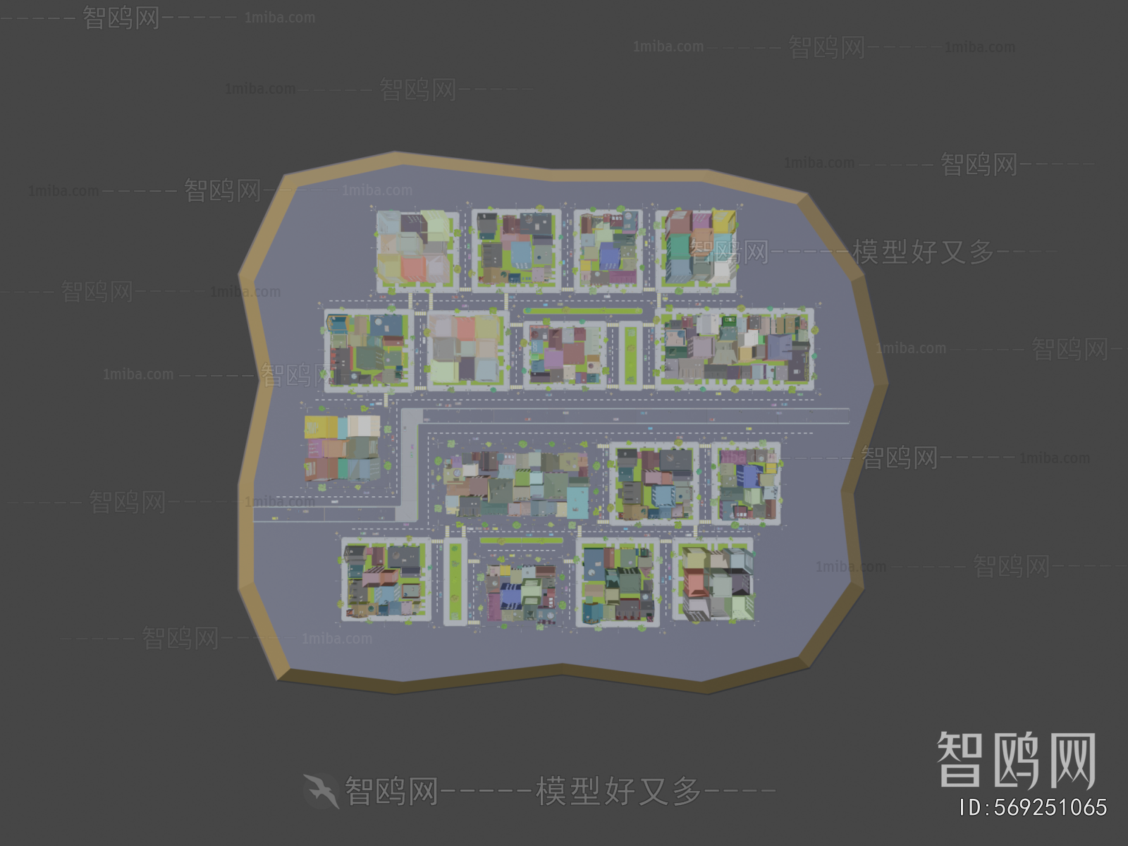 Modern Architectural Bird's-eye View Planning