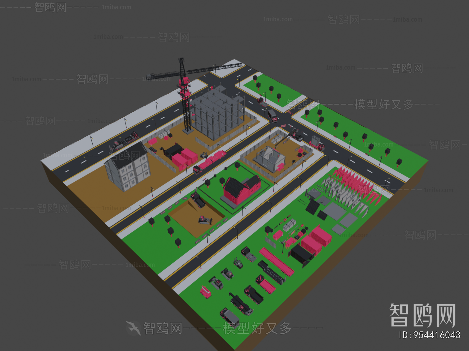 Modern Architectural Bird's-eye View Planning