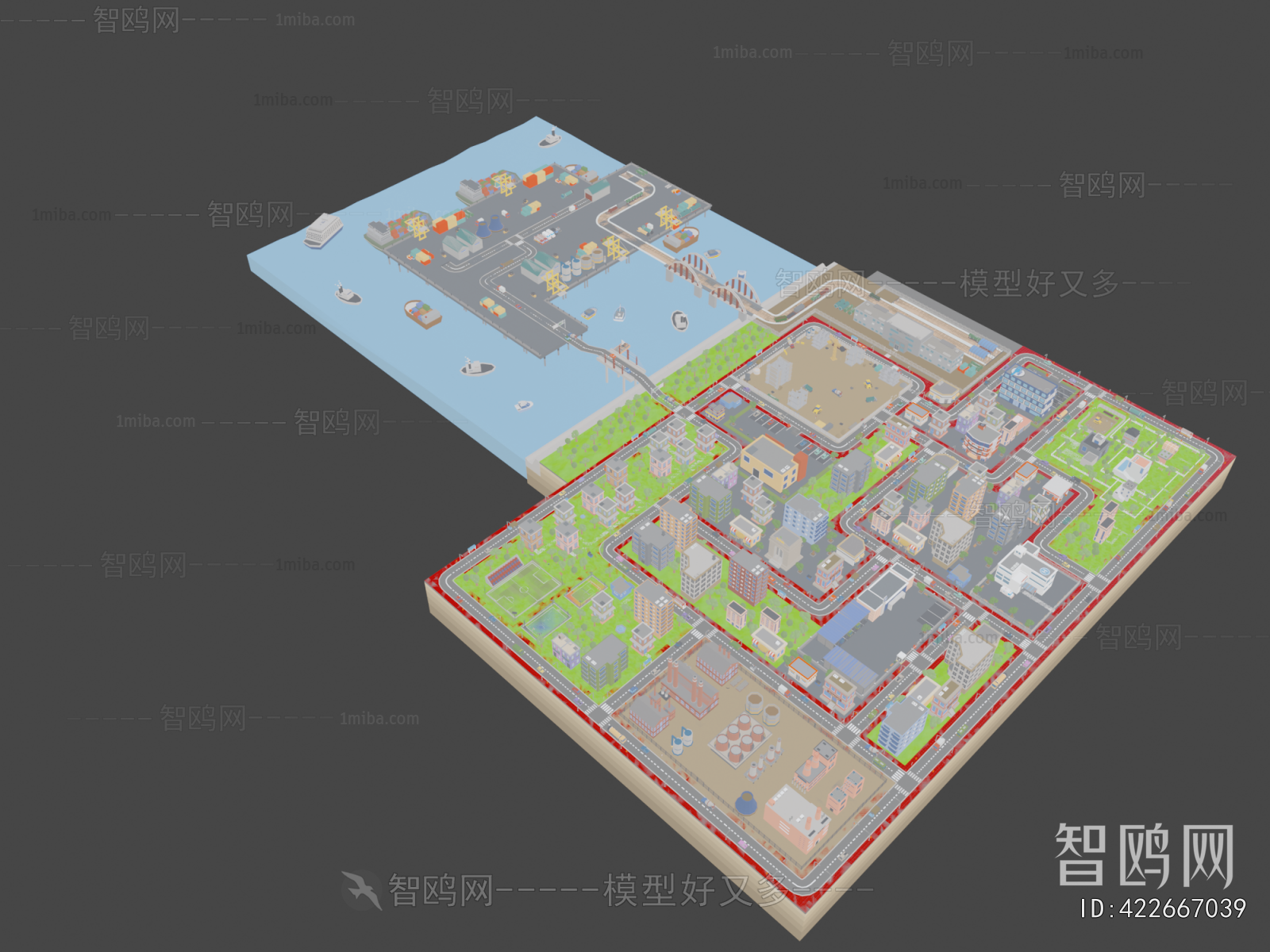 Modern Architectural Bird's-eye View Planning